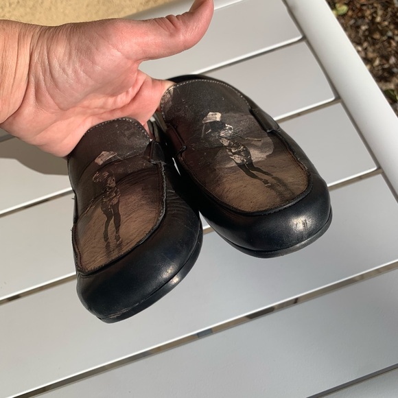 Jeon black grey leather mules girl in the rain size 6M - Picture 9 of 15
